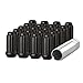 DPAccessories Black 9/16-18 Lug Nuts for Aftermarket Wheels - Closed End Duplex XL Spline Tuner - 51mm (2