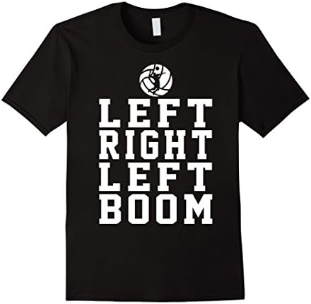 Men's Left Right Left Boom Volleyball Shirt 2XL Black