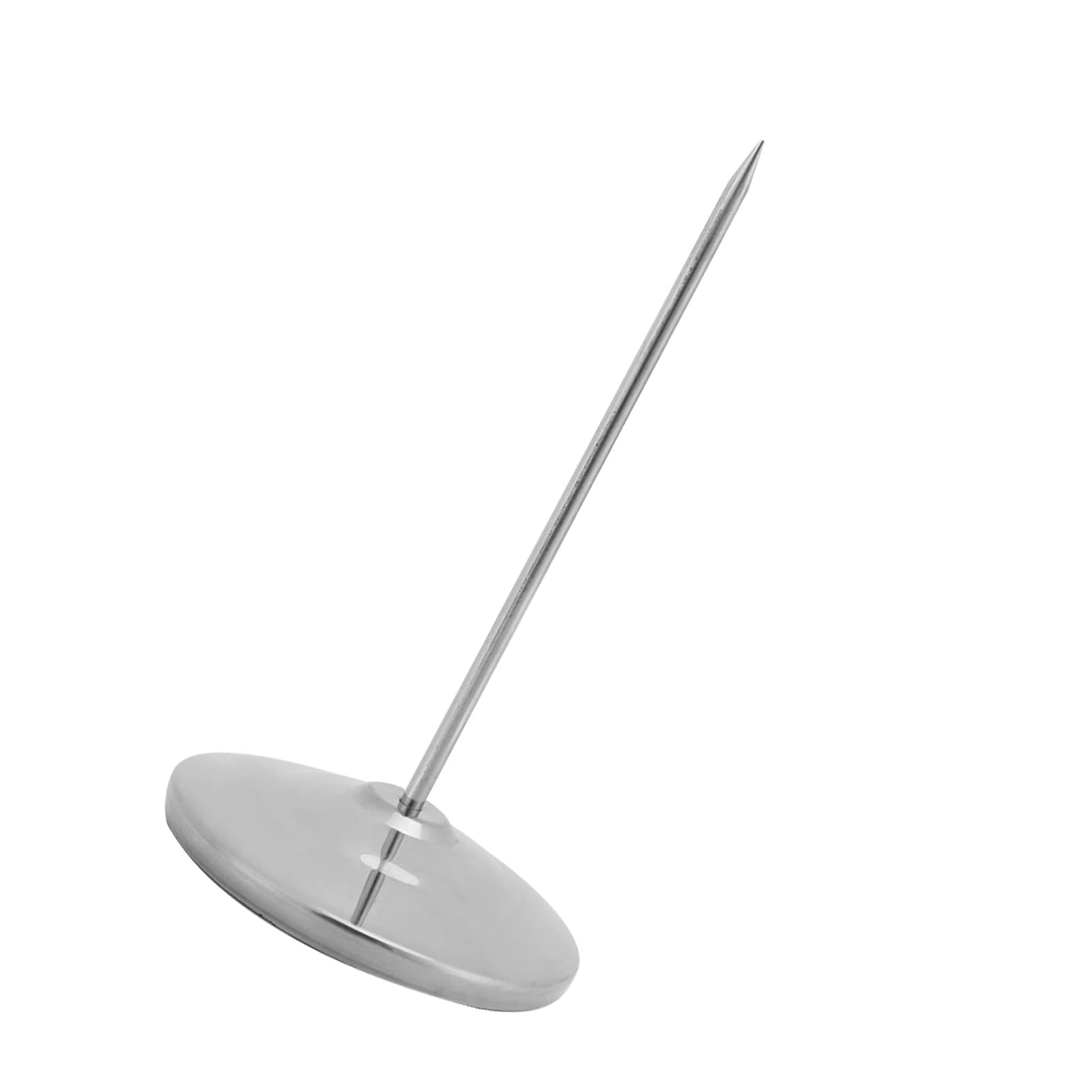 Combort Receipt Holder Spike, Stainless Steel Straight Paper Memo Receipt Holder Spike Stick with Round Base for Office Restaurant Silver