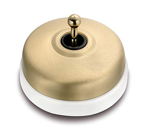 Fontini 60308592 Switch Porcelain White Case Satin Gold Hand, Gold