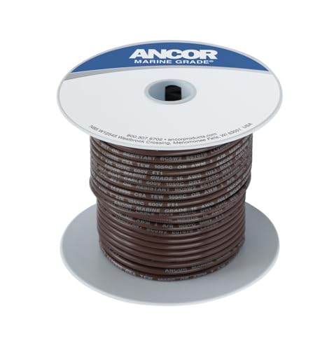 Ancor TINNED Copper Wire 14AWG (2MM²) Brown 100FT