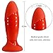 Cob 4.5 Inches Silicone Vibrating Butt Plug Anal Vibrator Prostate Massager for Men or Women (Red)