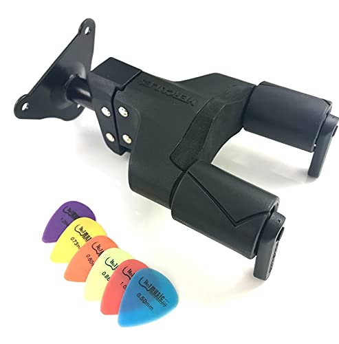 HERCULES Stands GSP39WB PLUS AGS Guitar Wall Hanger with Metal Base & 6 Complimentary Plectrums