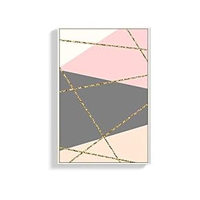 Framed Canvas Wall Art for Living Room, Bedroom Abstract Geometry Pattern Canvas Prints for Home Decoration Ready to Hanging - 16x24 inches
