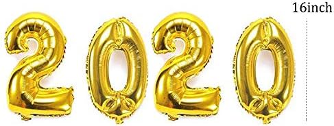 16-Inch 2020 Quantity Foil Balloons for Social Gathering Decorations