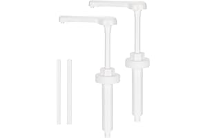 PLUS TARD 2 Pieces Syrup Pump Lid Compatible with HERSHEY'S Chocolate Flavored Syrup Bulk Jug(7 lb 8 oz), Pump Dispenser, Fits Most Half Gallon Bottles (53 mm) for High Viscosity Syrups, Condiments