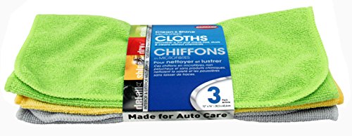 Carrand 40061 Microfiber 16"x16" Towel, 3 Pack (Colors May Vary)