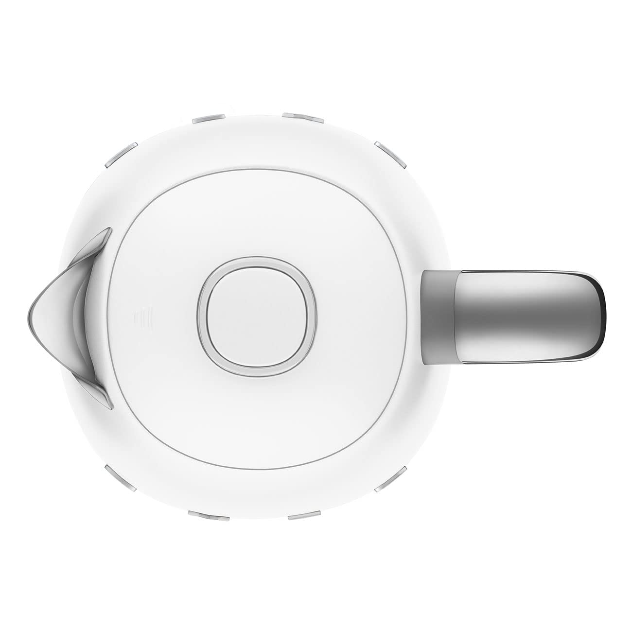 SMEG KLF03 Hervidor de Agua Eléctrico de 7 Tazas, Estilo Retro, Tapa de Apertura Suave, Apagado Automático, Base Giratoria de 360° - Blanco