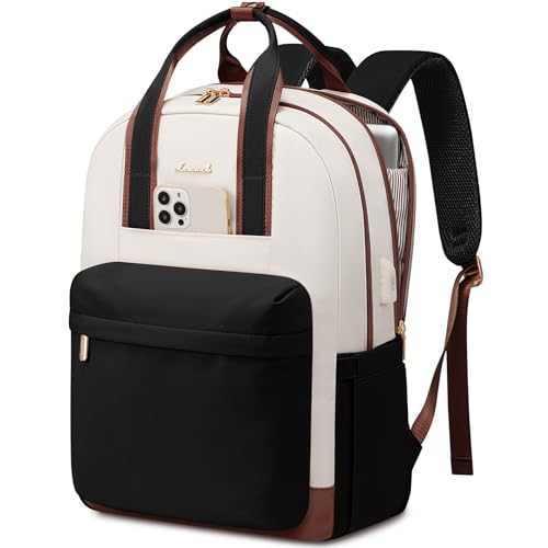 LOVEVOOK Rucksack Damen Groß, 17,3 Zoll Laptop Schultasche Mädchen mit Laptopfach, Wasserdicht Reiserucksack Arbeitstasche Lehrertasche, Elegant Daypa