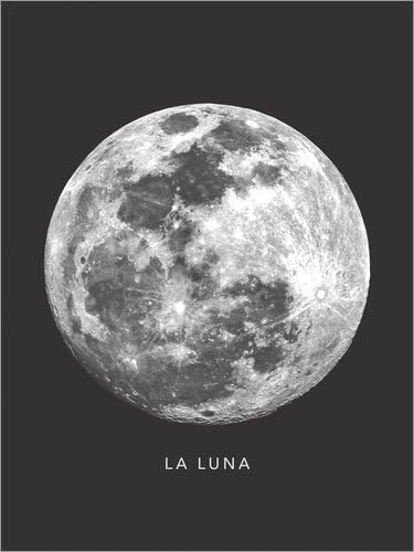 Poster 30 x 40 cm: La Luna - the moon by Finlay and Noa art print, new art poster