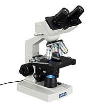OMAX 40X-2500X Lab Binocular Biological Compound LED Microscope with 3D Mechanical Stage and Coaxial Coarse/Fine Focusing Knob