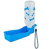 Anpet Travel Water Bottle 325ML /11oz Water Dispenser Portable Mug for Dogs (Blue)