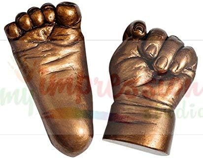 My Impression Studio Newborn 3D Hands And Feet Casting Kit With Metallic Bronze Paint
