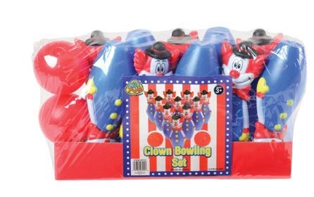 Plastic Clown Bowling Game for Kids - 12 Pcs Set | Ideal for Birthday Gift, Kid's Family Indoor Fun Play Activity