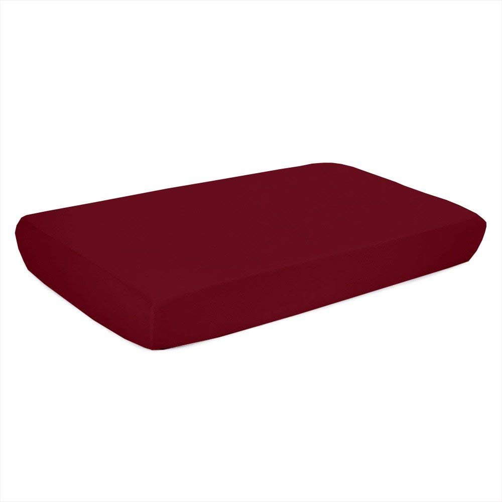 burgundy crib sheet