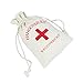 vLoveLife 10pcs Wedding Party Favor Bags 4x6 inch RED GLITTER CROSS Bachelorette Hangover Kit Bags Recovery Kit Bags Survival Kit Bags Cotton Muslin Drawstring Bag