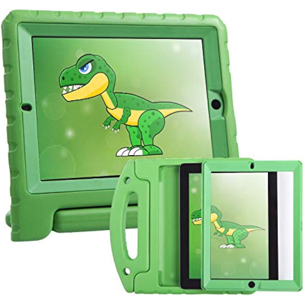 HDE iPad 2 3 4 Bumper Case for Kids Shockproof Hard Cover Handle Stand