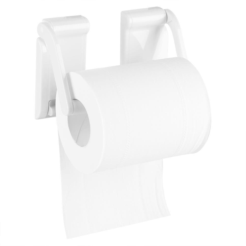OKBY Paper Roll Rack, Wall Mounted Toilet Roll Holder, Plastic & Magnet Material, Adjustable Width, 2 Pack