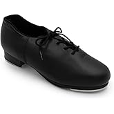 Capezio Cadence Tap Shoes, for Women with Durable Leather Soles & Tele Tone Toe & Heel Taps, Lightweight Tap Dance Shoes for Professional Dancers - Black