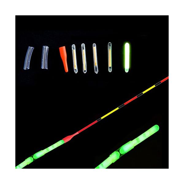 Delight-eShop-50X-Fishing-Fluorescent-Lightstick-Light-Night-Float-Clip-On-Dark-Glow-Stick-New