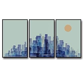 3 Piece Framed Canvas Wall Art for Living Room, Bedroom Nordic Style Canvas Prints for Modern Home Decoration Ready to Hang - 16"x24"x3 Panels