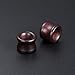 ZS Vintage Natural Brown Black Wood Organic Ear Tunnel Plugs Stretcher Gauges for Men and Women (Brown,1/2