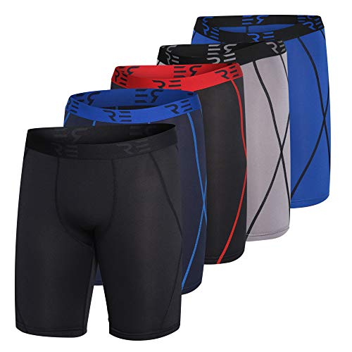 5 Pack Mens Compression Shorts Biker Mens Cool Spandex Sports
