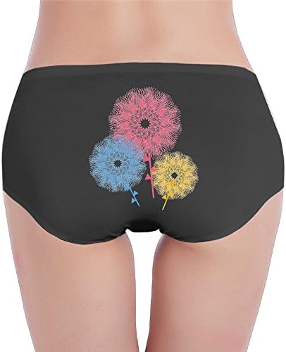 Lasong Pattern Windmill Women's Low-waisted Panties XL Black