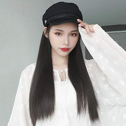 冬 帽子ウィッグ レディース かつら 髪付き帽子キャップ ロング ストレート つけ毛 正規取扱店 エクステ 自然な質感 旅行用 日常用 おしゃれ 小顔効果 Wig プレゼント 紫外線対策 医療用 便利