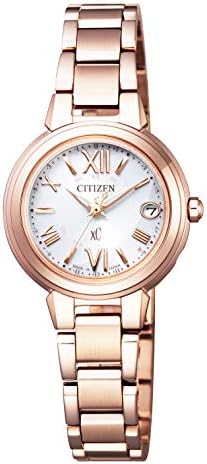 Citizen ES9435-51A Women’s Crosssea Eco-Drive Radio Watch, Pink Gold