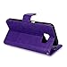 LK 2879905 PU Leather Flip Wallet Case with Card Slots & Stand for Galaxy S6 - Purple
