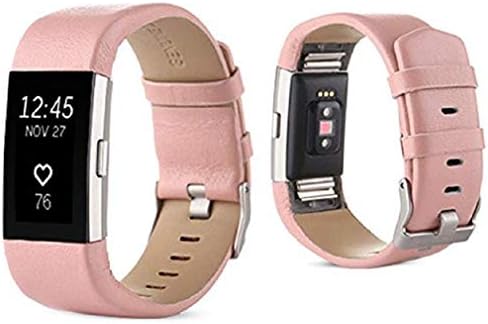 Fashion Clearance! Noopvan Fitbit Charge 2 Strap,Sports Genuine Leather Watch Band Strap for Fitbit Charge 2 Wrist Band Bracelet (Pink)