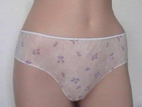 20 Pack Women Ladies Disposable Underwear Panties Bikini Brief Floral Print Large