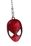 DC & Marvel comics SUPER HERO superhero character PEWTER Ceiling FAN PULL light chain (Spiderman Mask - red)