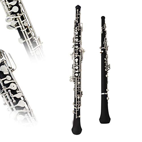 Zerama Professional Oboe C Key Cupronickel Plated Silver with Gloves Cleaning Cloth Screwdriver Leather Case Bag Strap - Thumbnail 2