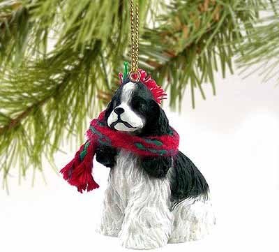 Amazon Com 1 X Cocker Spaniel Miniature Dog Ornament Parti Black Home Kitchen