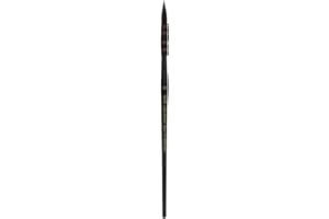 Silver Brush Limited 5025S-0 Silver Atelier Squirrel Blend Quill Paintbrush for Watercolor, Oil, Acrylic, Gouache, Inks, Dyes, & Heavy Body Paints, Size 0, Short Handle