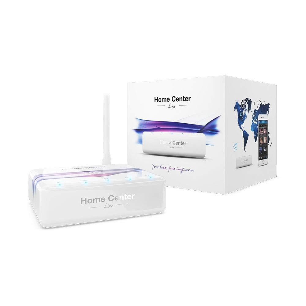 Fibaro Home Center Lite/Z-Wave, Wireless Smart Home Controller, up to 230 Devices, FGHCL UK Plug, White Home Center Lite UK Plug