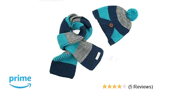 Ll Partner Winter Children Woolen Yarn Warm Hat And Long Scarf Sets 3 10 Years Old Kids Warmer Cover Ears Cap And Cool Neckerchief Navy Gray And Sky