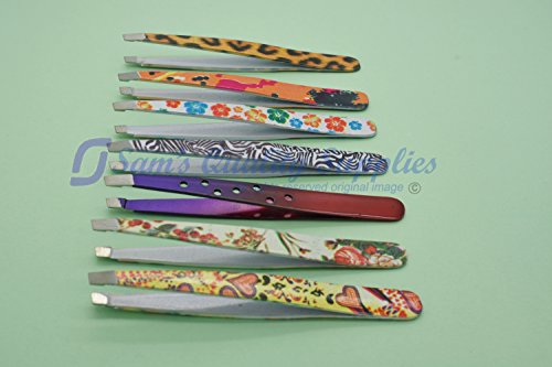 Professional Eyebrow Tweezers Slant Tip Stainless Steel For