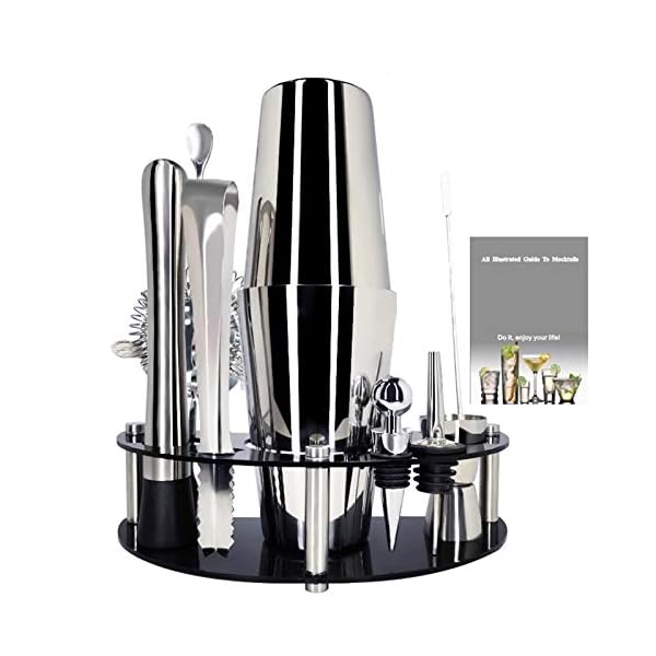 750/600 / 450ml Cocktail Shaker Set Bartender Kit Stand, Professionelle Edelstahl Martini Drink Shaker Home Bar…