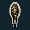 Amarcords – Gloeilamp LED dimbaar, SCHROEF filament, 2000K warm licht, amberkleurig glas peer type, E27, 4W