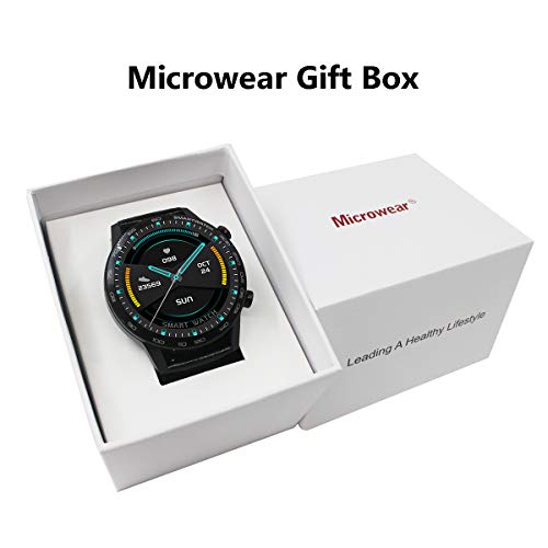 Microwear L16 Bluetooth impermeable Smartwatch Fitness Tracker,Moda,reloj deportivo,Podómetro,Control de Música,Monitor de Sueño,para iOS Android (Plata)