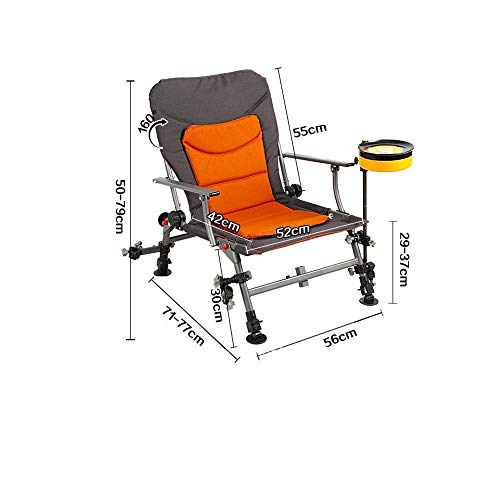 YIONGA CAIJINJIN Folding Camp Stuhl Angelstuhl stärkt die ergonomische und atmungsaktiv Kapazität des Fangstuhles mit… – Bild 4