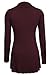 Ninedaily Women Thin Tops Long Sleeve Cowl Neck Tunic Blouse Wine XXL