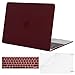 Mosiso Plastic Hard Case with Keyboard Cover with Screen Protector for Macbook 12 Inch, Dark Red