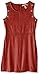 Speechless Girls' Knit Suede Knee Length Sleeveless Round Neck