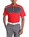 PGA TOUR Men's Golf Performance Short Sleeve Three Color Blocked Polo Shirt, Lollipop, Large