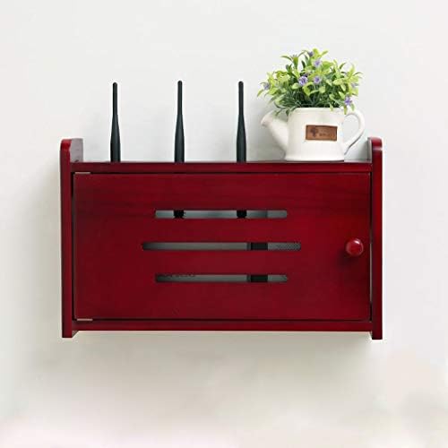 QARYYQ Storage Box Socket Finishing Box Bracket/Bracket WiFi Router Cable Power Plug Wire TV Box Set-top Box Floating Shelf Wall Mount Shelf (Color : A, Size : 50x10x25cm)