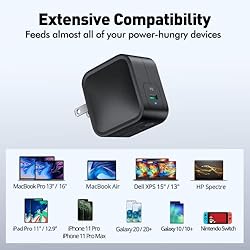 61W USB C Fast Charging Adapter GaN PD 3.0 Wall